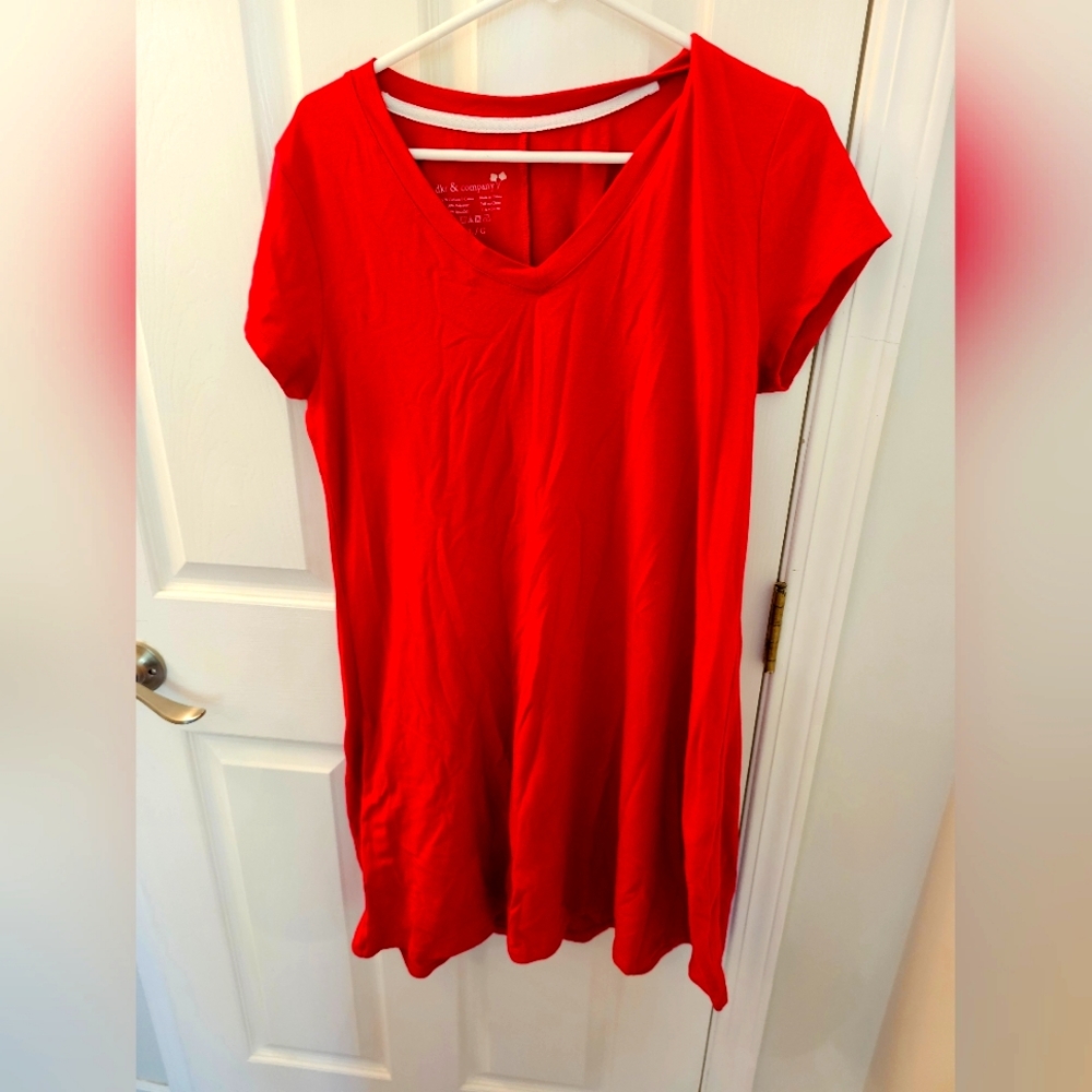 💝3/20$ large Dkr&company red dress/nightgown